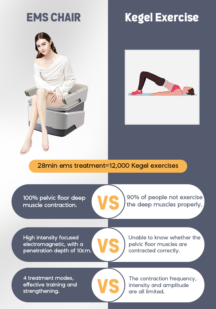 Resonancia electromagnética del suelo pélvico (EMS) y estimulador muscular Emsculpt en venta (antes y después de 2024)