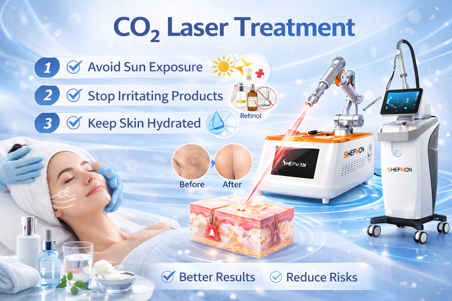 Traitement laser CO₂ - shefmon