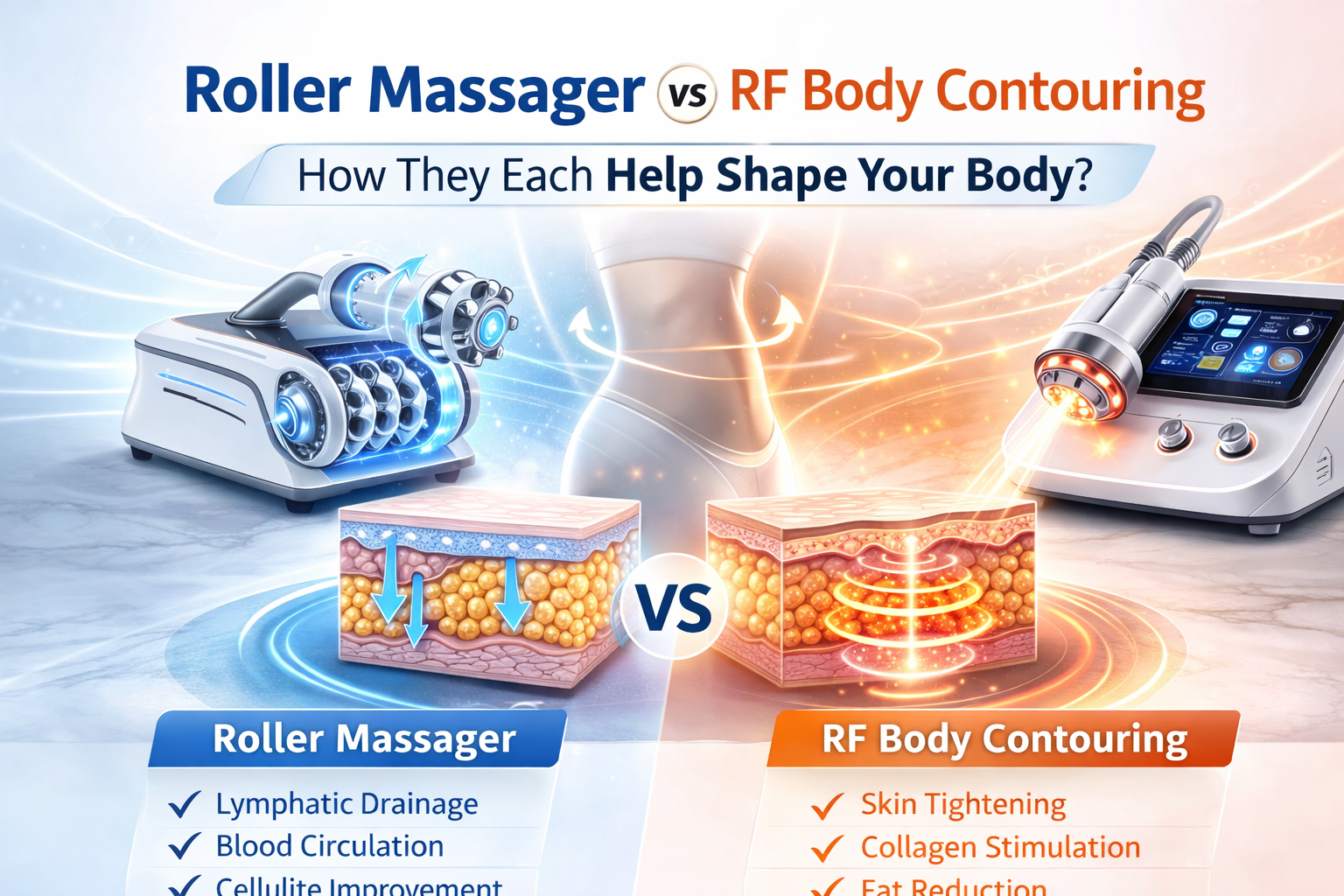Roller Massager vs RF Body Contouring - shefmon