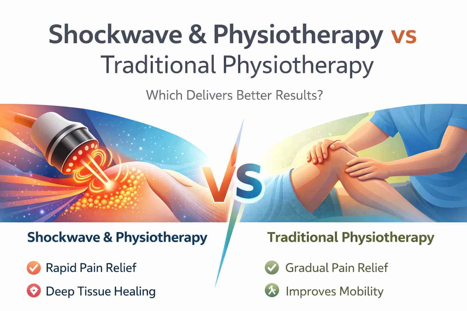 Stoßwellentherapie & Physiotherapie vs. Traditionelle Physiotherapie - shefmon