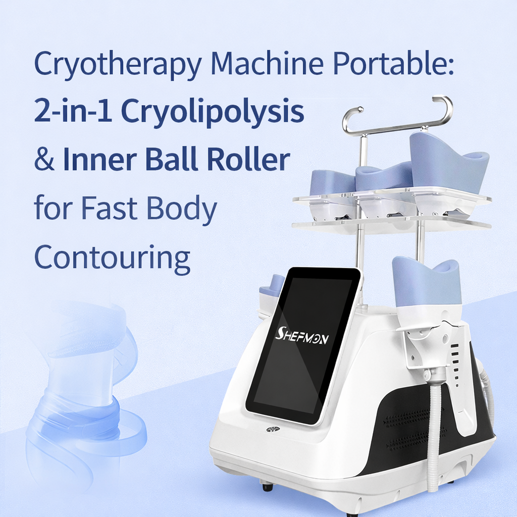 Tragbares Kryotherapiegerät 2-in-1 Kryolipolyse & Innenkugelroller - shefmon