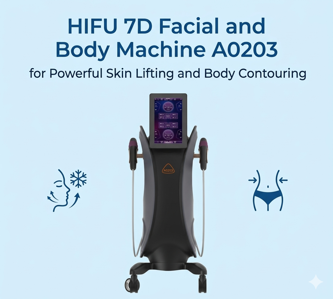 Apparecchio HIFU 7D per viso e corpo A0203 per un potente lifting della pelle e rimodellamento del corpo - shefmon