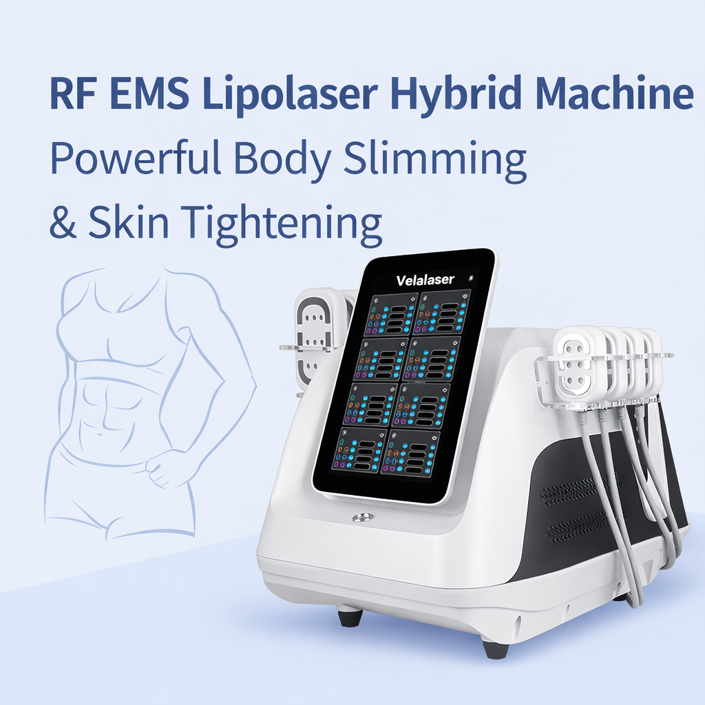 RF EMS Lipolaser Hybrid Machine Powerful Body Slimming & Skin Tightening - shefmon