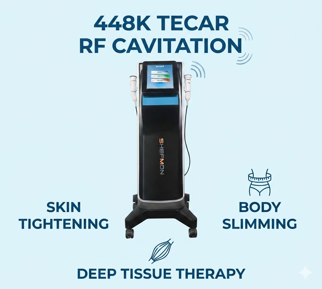 448K Tecar Radiofrequency Cavitation Machine for Skin Tightening, Body Slimming and Deep Tissue Therapy - shefmon