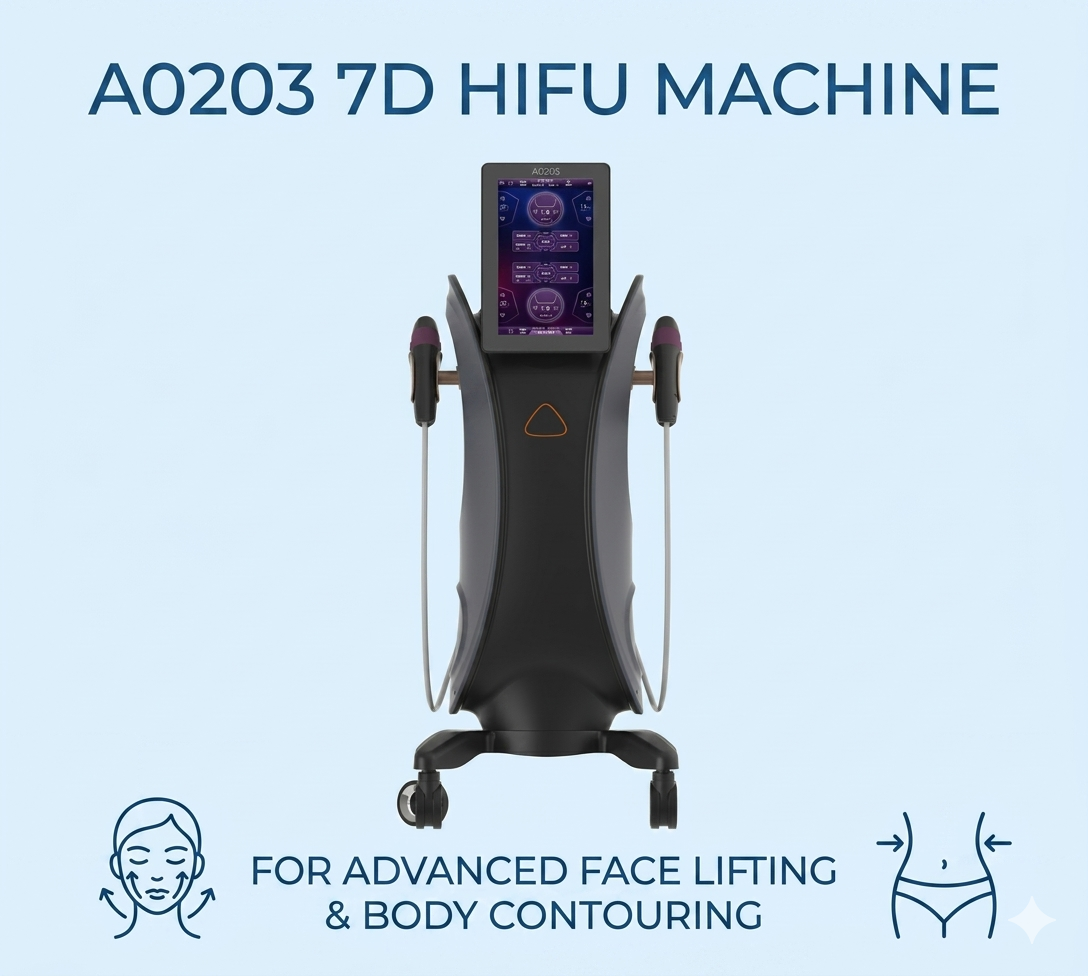 A0203 7D HIFU Machine with Macro Micro Focused Ultrasound for Advanced Face Lifting and Body Contouring - shefmon