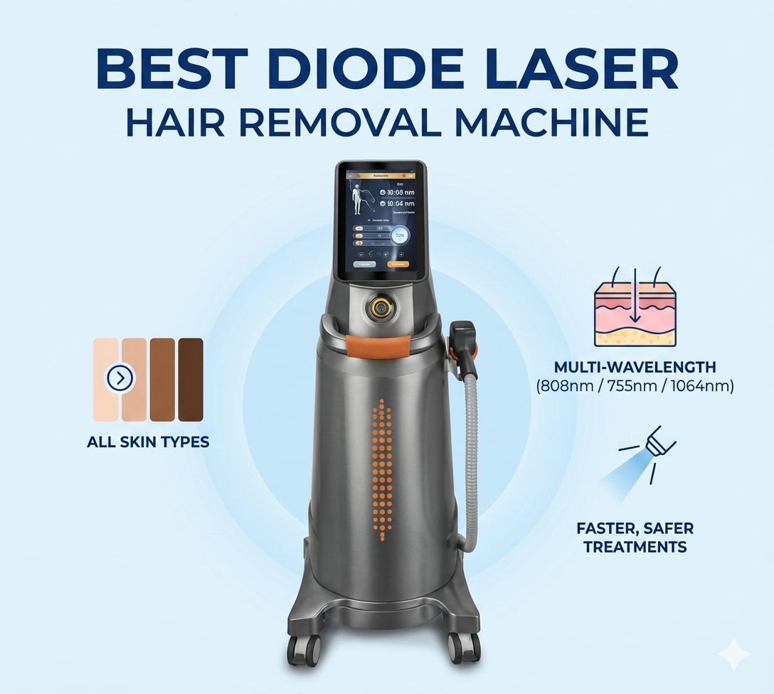 Best Diode Laser Hair Removal Machine for All Skin Types Multi-Wavelength Technology for Faster, Safer Treatments - shefmon