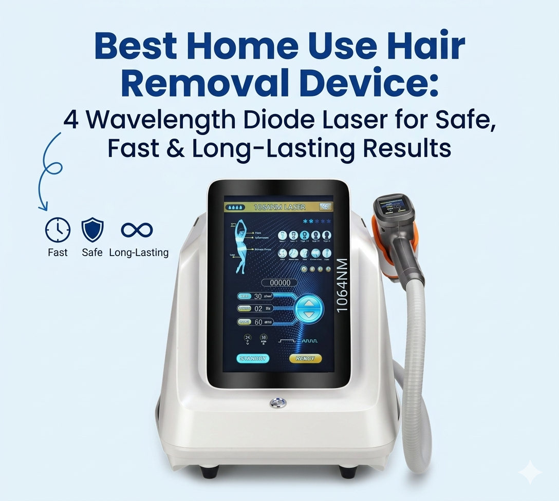 Best Home Use Hair Removal Device 4 Wavelength Diode Laser for Safe, Fast & Long-Lasting Results - shefmon