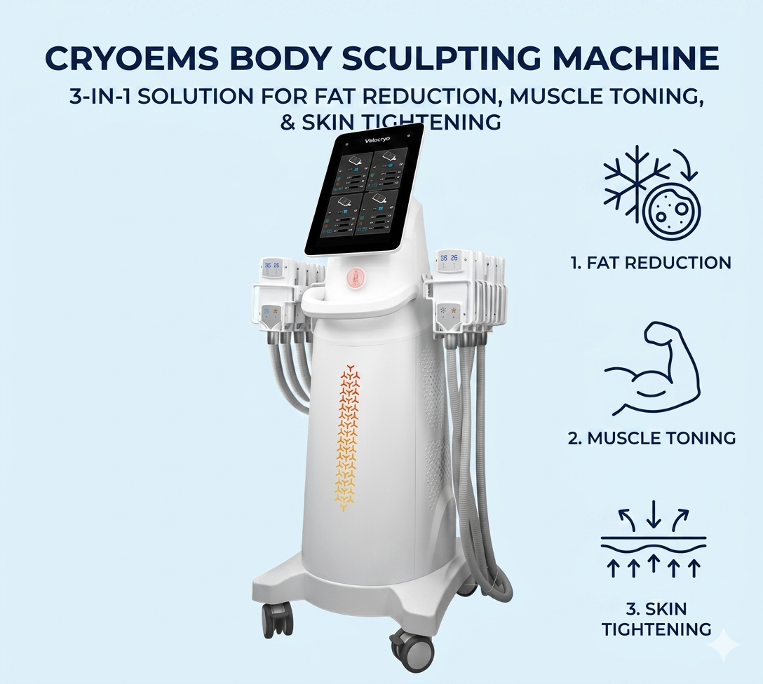 CryoEMS Body Sculpting Machine A Powerful 3-in-1 Solution for Fat Reduction, Muscle Toning, and Skin Tightening - shefmon