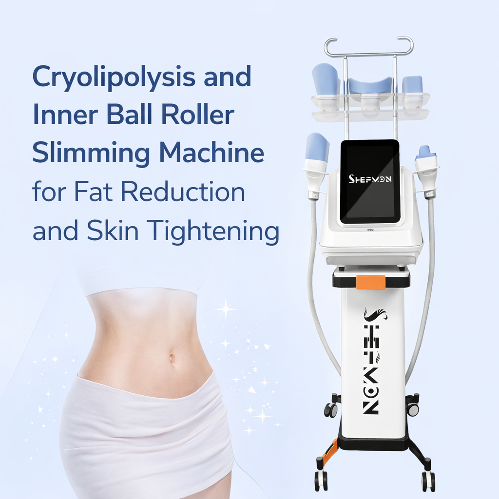 Cryolipolysis and Inner Ball Roller Slimming Machine for Fat Reduction and Skin Tightening - shefmon
