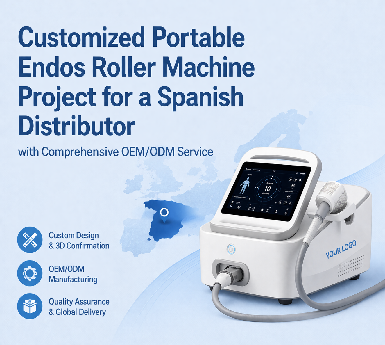 Customized Portable Endos Roller Machine Project for a Spanish Distributor with Comprehensive OEMODM Service - shefmon
