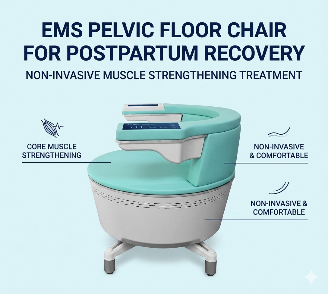 EMS Pelvic Floor Chair for Postpartum Recovery Non-Invasive Muscle Strengthening Treatment - shefmon