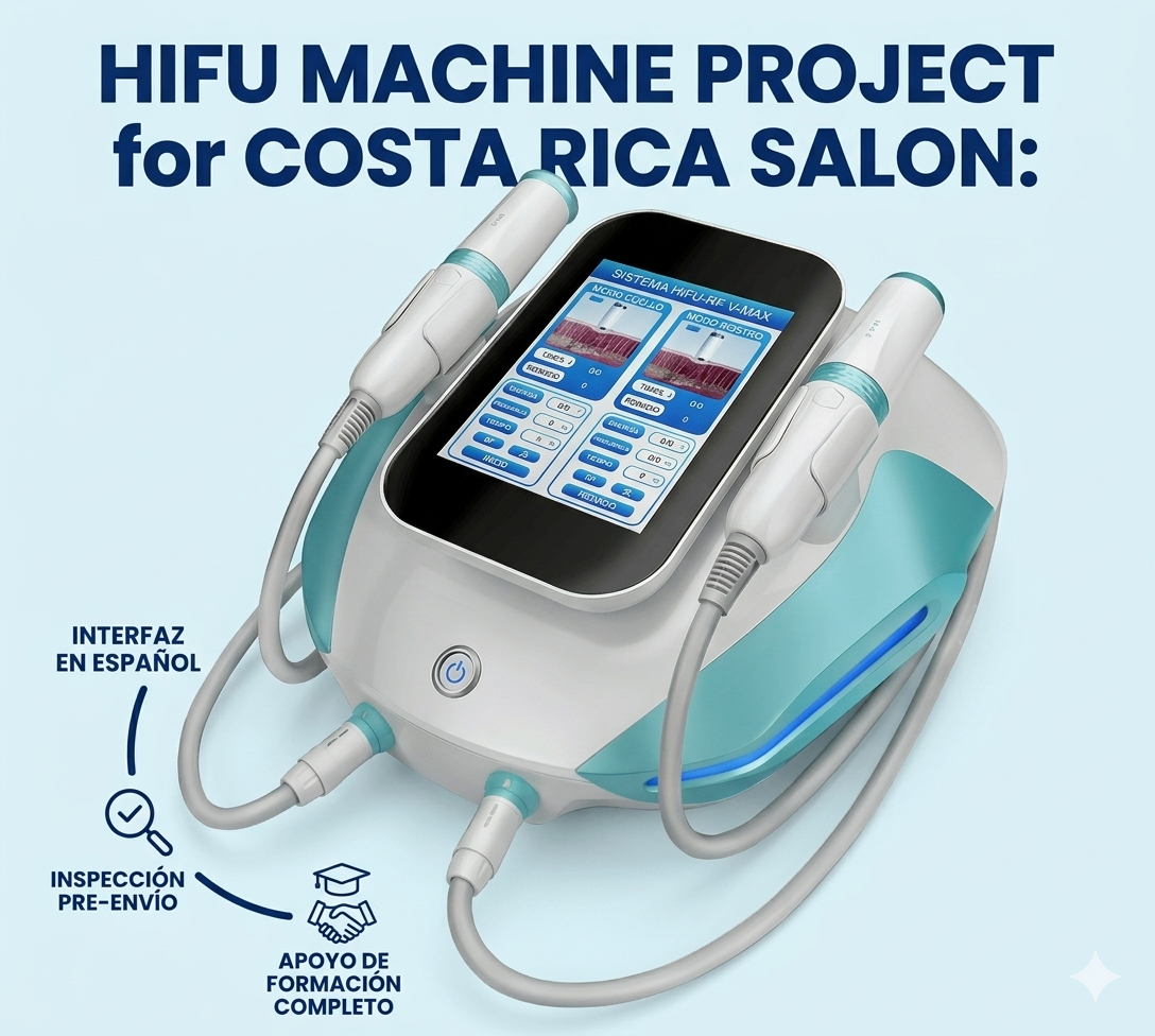 HIFU Machine Project for Costa Rica Salon Spanish Interface, Pre-Shipment Inspection & Full Training Support - shefmon