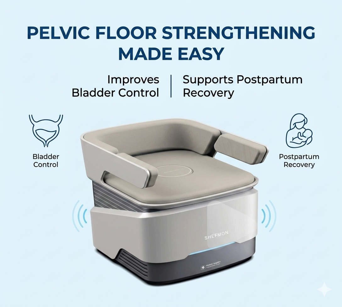 Pelvic Floor Strengthening Made Easy How EMS Chair Therapy Helps Improve Bladder Control and Postpartum Recovery - shefmon