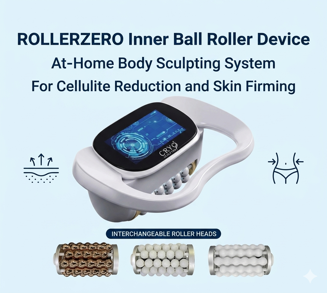 RollerZERO Inner Ball Roller Device At-Home Body Sculpting System for Cellulite Reduction and Skin Firming - shefmon