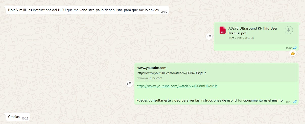 HIFU Machine Project for Costa Rica Salon: Spanish Interface, Pre-Shipment Inspection & Full Training Support - shefmon