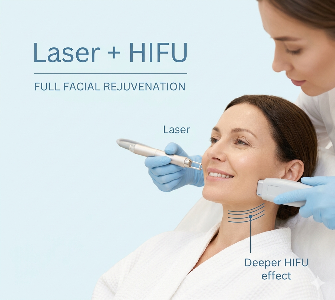How Aesthetic Clinics Combine Laser and HIFU for Full Facial Rejuvenation Plans - shefmon
