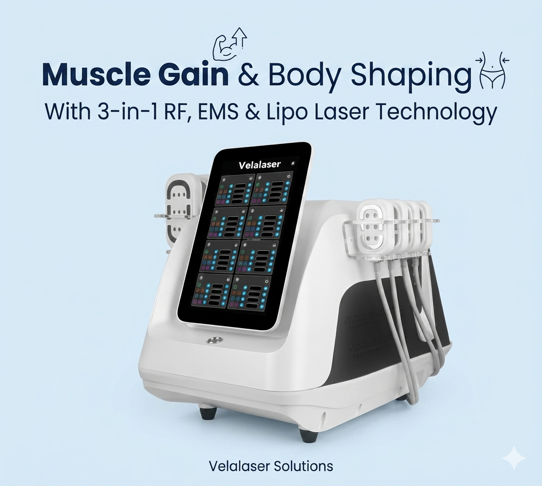Muscle Gain and Body Shaping with 3-in-1 RF, EMS and Lipo Laser Technology - shefmon