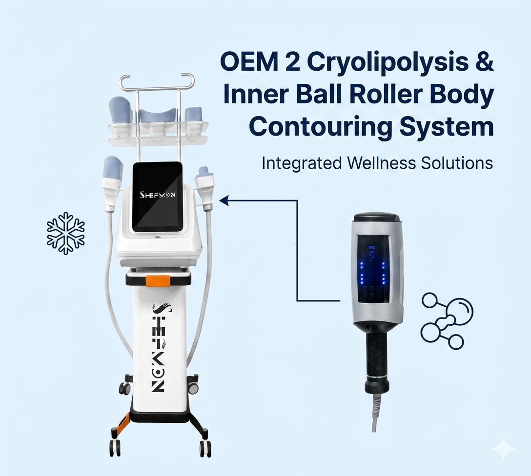 OEM 2 in 1 Cryolipolysis and Inner Ball Roller Machine for Body Contouring - shefmon