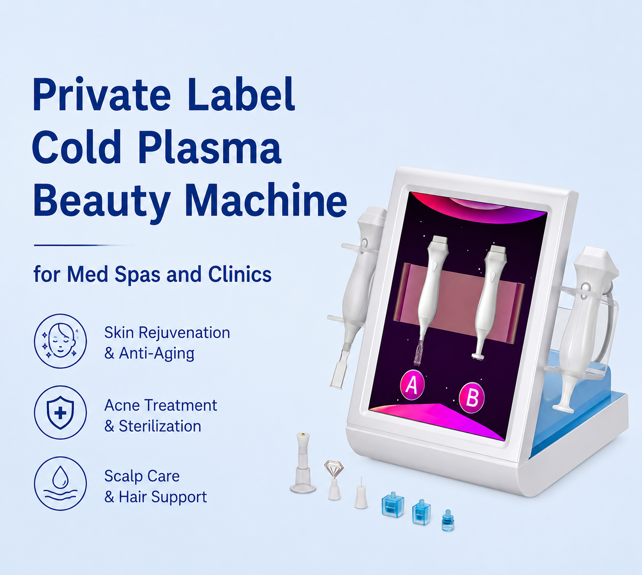 Private Label Cold Plasma Beauty Machine for Med Spas and Clinics - shefmon