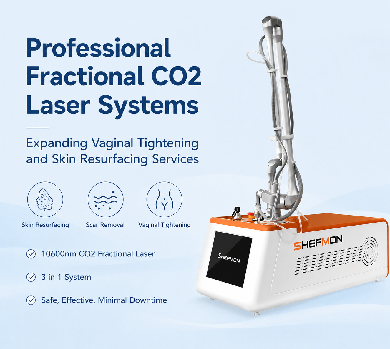Professional Fractional CO2 Laser Systems Expanding Vaginal Tightening and Skin Resurfacing Services - shefmon