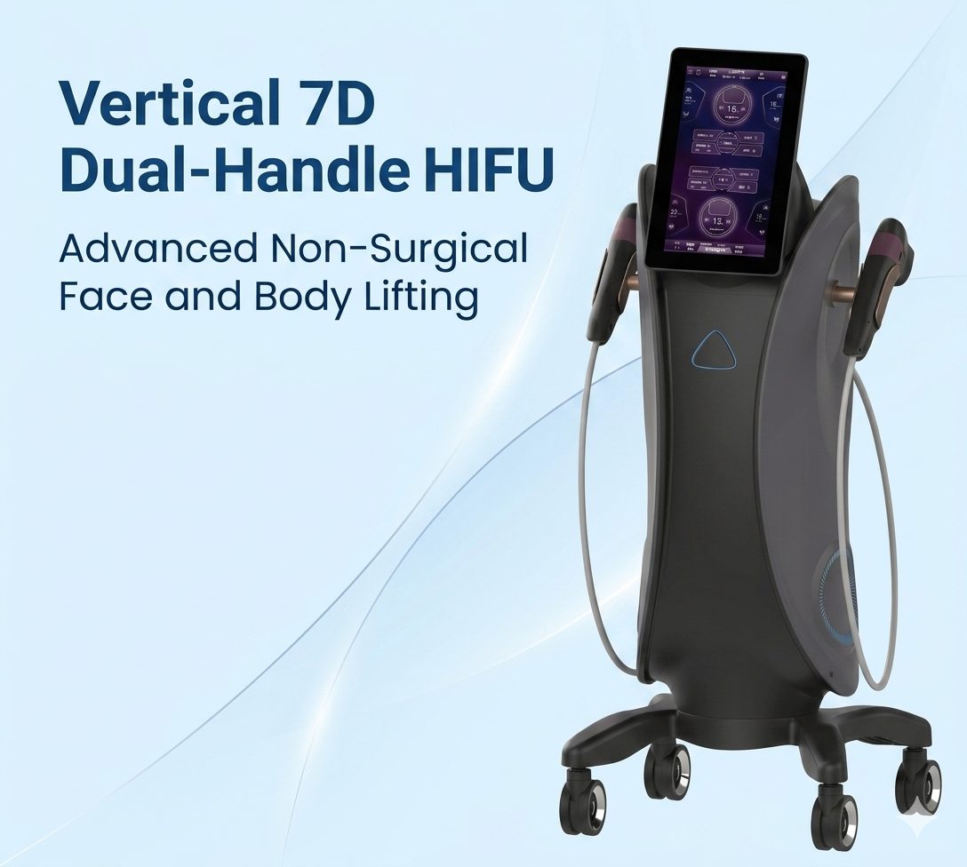 Vertical 7D Dual-Handle HIFU Advanced Non-Surgical Face and Body Lifting - shefmon