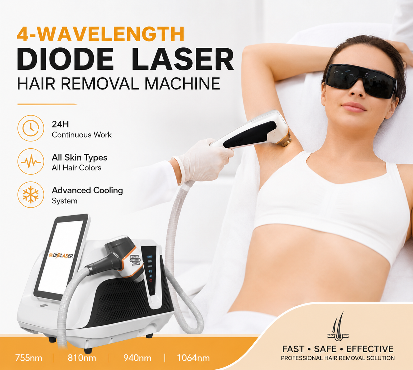 4 Wavelength Diode Laser Hair Removal Machine Benefits - shefmon