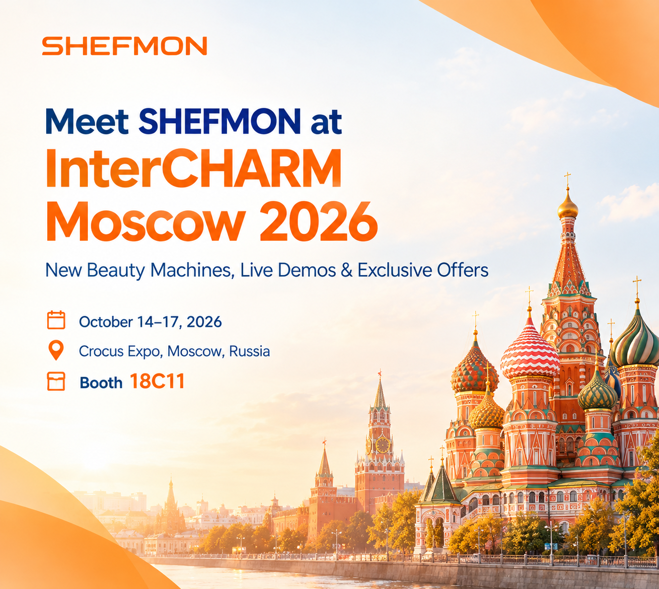 Meet SHEFMON at InterCHARM Moscow 2026: New Beauty Machines, Live Demos & Exclusive Offers